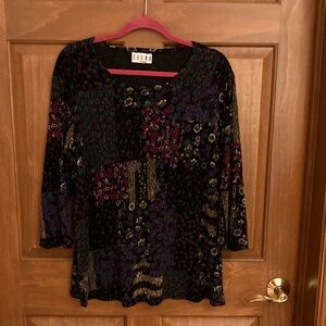 Chico's Vibrant Patchwork Women's Blouse